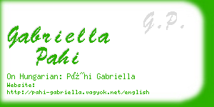 gabriella pahi business card